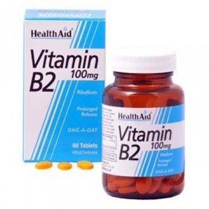 HEALTH AID Vitamin B2 (RIBOFLAVIN) 100mg 60 Ταμπλέτες